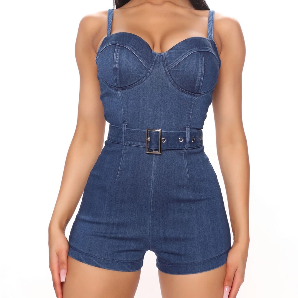 Denim romper